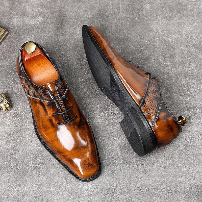 SAOLA Mocassino stringato da uomo in pelle mucca scarpe formali da matrimonio business Oxford