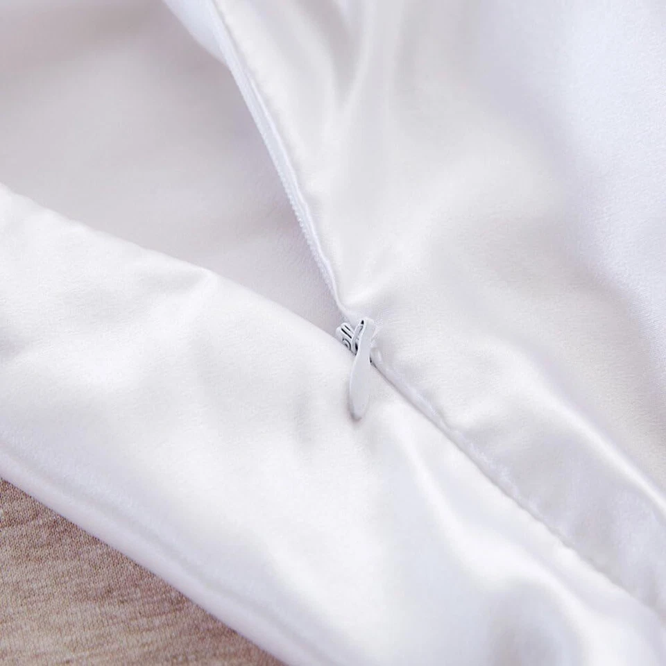 2 Funda de Almohada de Satén con Cremallera Satén Sedoso para Cabello y Piel TODOS LOS COLORES TODOS LOS TAMAÑOS Foto 4 de 4