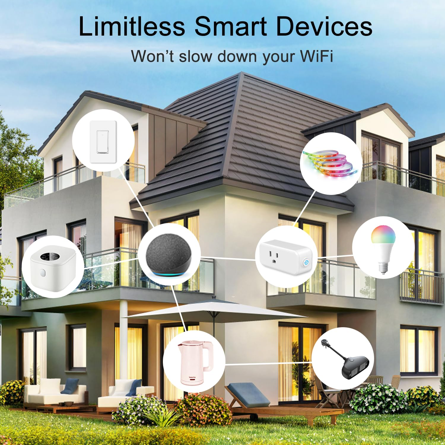 Smart Plug for Alexa, Easy Setup with Voice Control, No Hub Needed-image