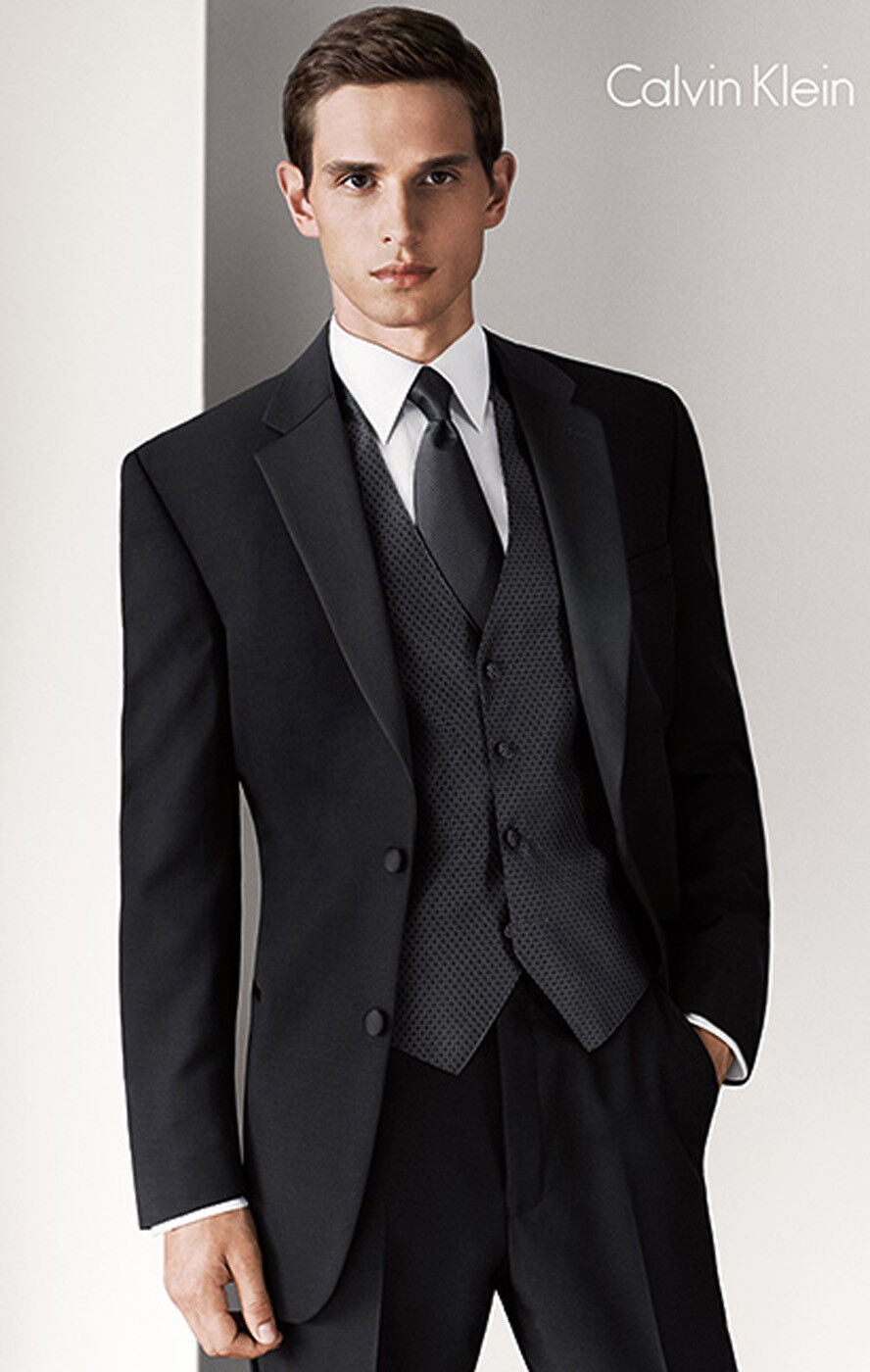 60 Regular New Mens Designer Calvin Klein 2 Button Wool Tuxedo Jacket Big &  Tall | eBay