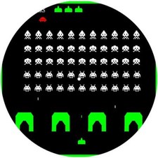 Slipmat Scratchpad Felt for any 12" Turntable LP DJ Record Player SPACE INVADERS