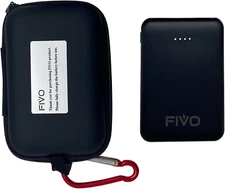 FIVO Portable Charger 5000Mah 5V 2A Power Bank with USB Cable, Carrying Case and