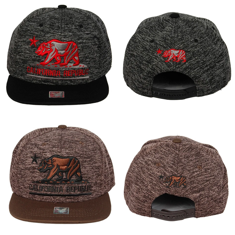 Gorra Ace Cap Inc. Para hombres Bordada California Republic Bear Tinte Espacial