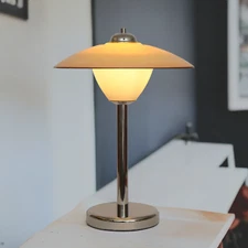 Art Deco Desk Lamp "RIVERIA" Chrome Unique Table Lamp