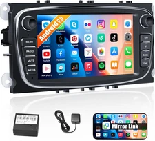 2 Din 7" Android GPS Car Stereo Radio Bluetooth Touch 1+16G for Ford Focus S-Max