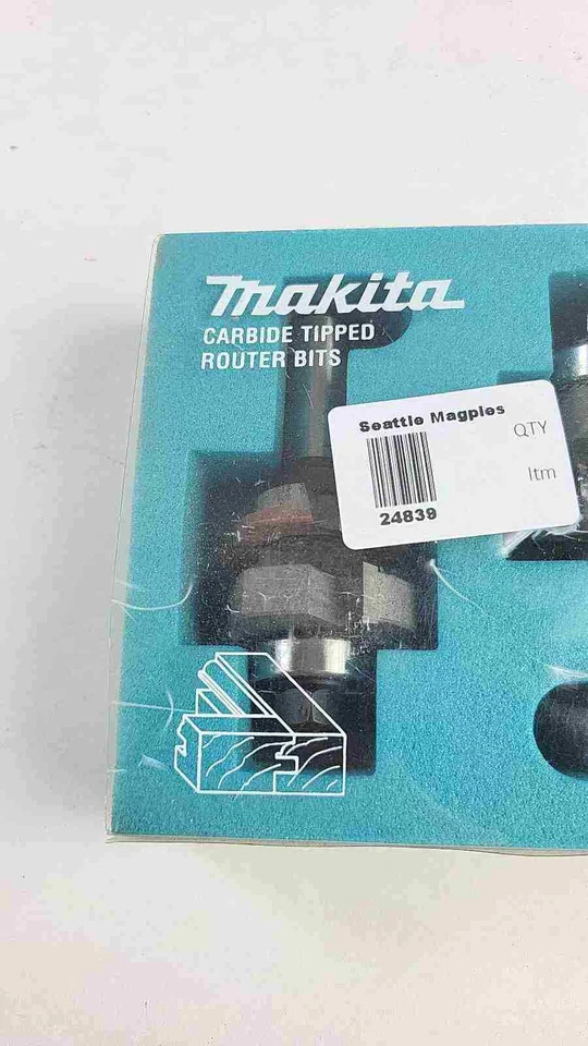 Juego de brocas de enrutador de carburo Makita de 1 5/8" vástago de 1/2" Foto 3 de 4