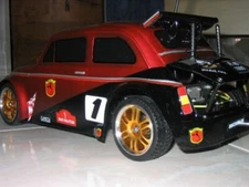 0047 - 0124 Bodywork Body RC Scale 1/10 Old Fiat 500 Abarth