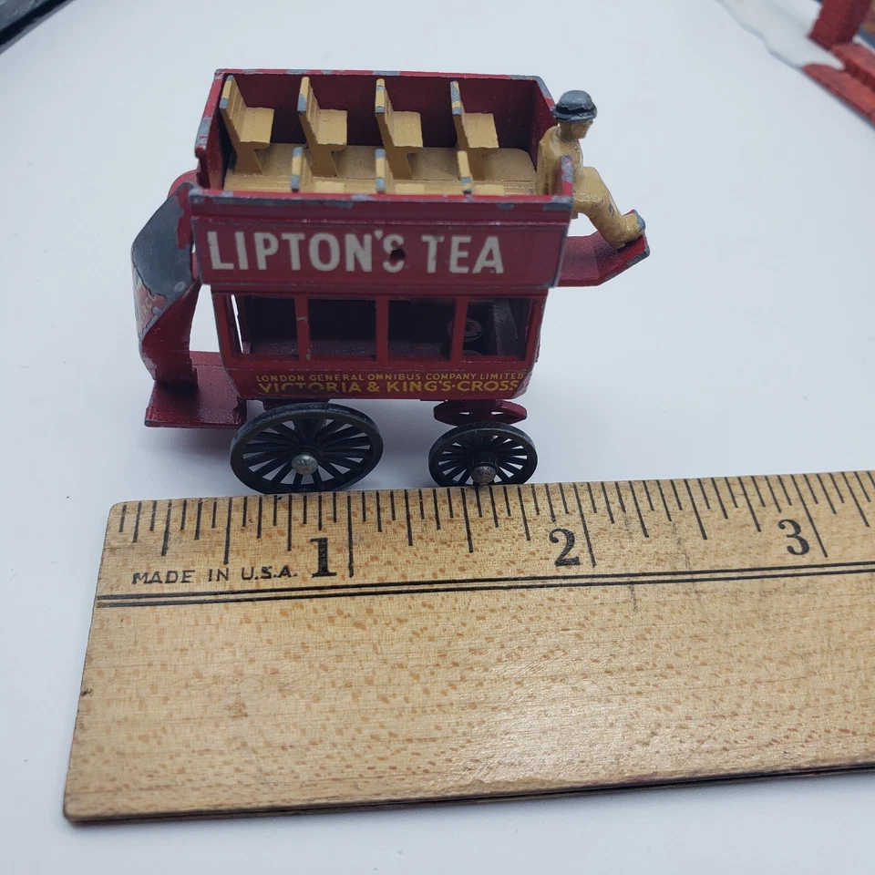 Matchbox Models of Yesteryear Y-12 Lesney Horsedrawn London Bus Lipton Tea Cart - Image 4 of 4
