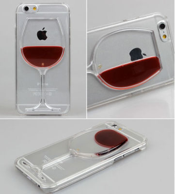 Dazzling 3D Clear Dynamic Liquid Red Wine Case iPhone6/6s (4.7''), or Plus (5.5'')
