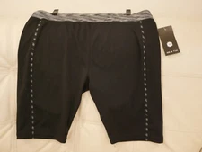 NEW W TAGS WOMEN'S EBB AND FLOW ATHLETIC  BIKE SHORT BLACK WHITE XL