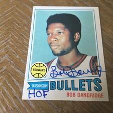 Autographed 1977-78 Topps Bob Dandridge  HOF.       #H-1