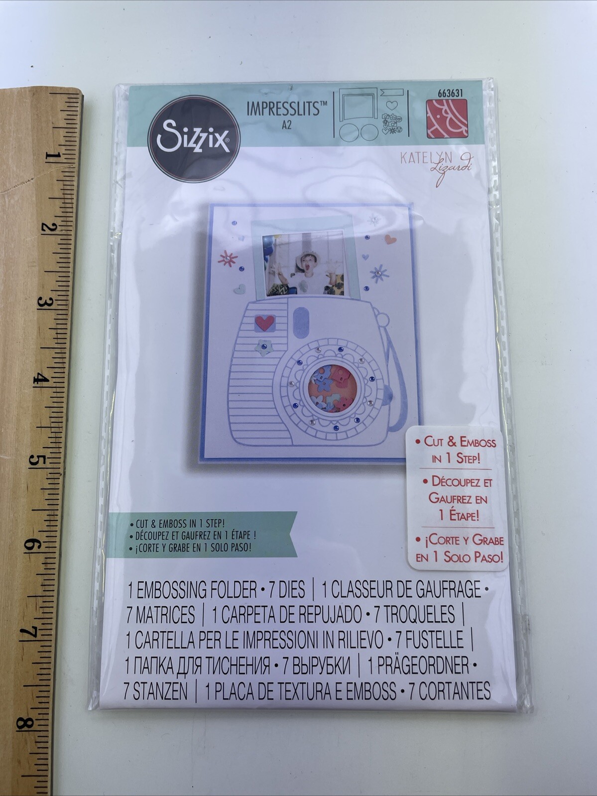 Instant Camera Sizzix Impresslits Die & Embossing Folder Set 663631 NEW!-image