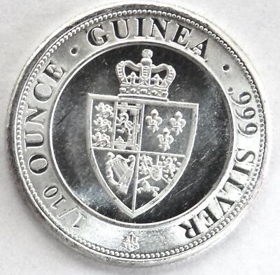 2020 SILVER ST. HELENA 10 POUND 1/10 oz GUINEA SHIELD COIN