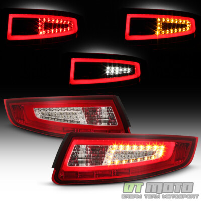 2005-2008 Porsche 911 997 Carrera GT2 GT3 Red Clear LED Tube Tail Lights Lamps