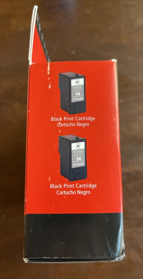 LEXMARK 14 BLACK Authentic Ink Cartridge Twin Pack - Sealed. Old New Stock - Image 3 of 4