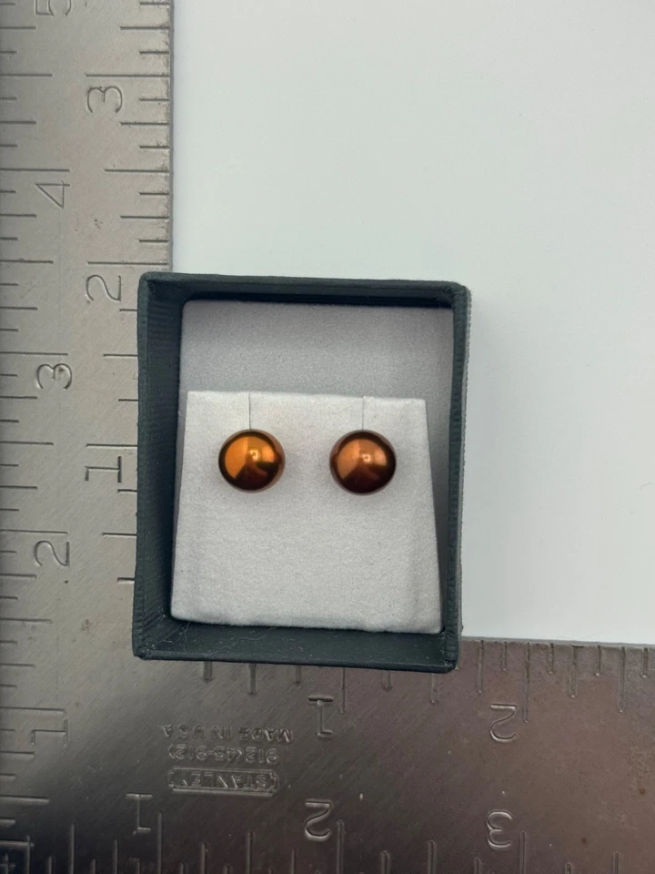 Honora Cultured Pearl Pierced Stainless Stud Earrings in Box - Image 2 of 4