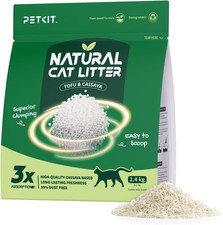 Upgraded Cassava Cat Litter, Fast Clumping 2.4KG Plant-Based Natural Tofu Litter 9.63 per kilo