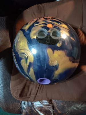 15 .4 lb Ebonite Verdict Bowling Ball - drilled for right - fingers was moved