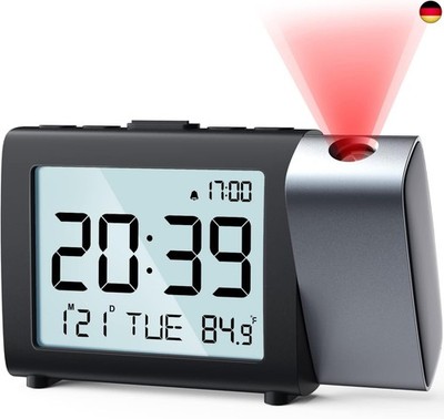 MeesMeek Projektion Digitaler Wecker: Digital Alarm Clock mit Temperatur Datum