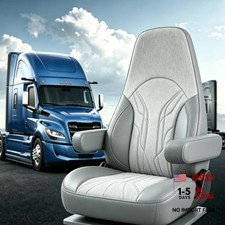 Semi Truck Leather Linen Drivers Seat Covers For 2014-2025 Freightliner Semi Truck Leather Linen Drivers Seat Covers For 2014-2025 Freightliner