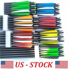 USA 12pcs 20" Hunting Crossbow Bolts Crossbow Arrows Half Moon Nock OD 8.8mm