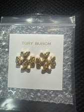 Tory Burch Kira Gold T-Logo Stud Earrings New