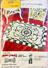 Vintage Aunt Lydia's Punch Needle Traditional Rug Wall Pattern 698 Tunis NOS