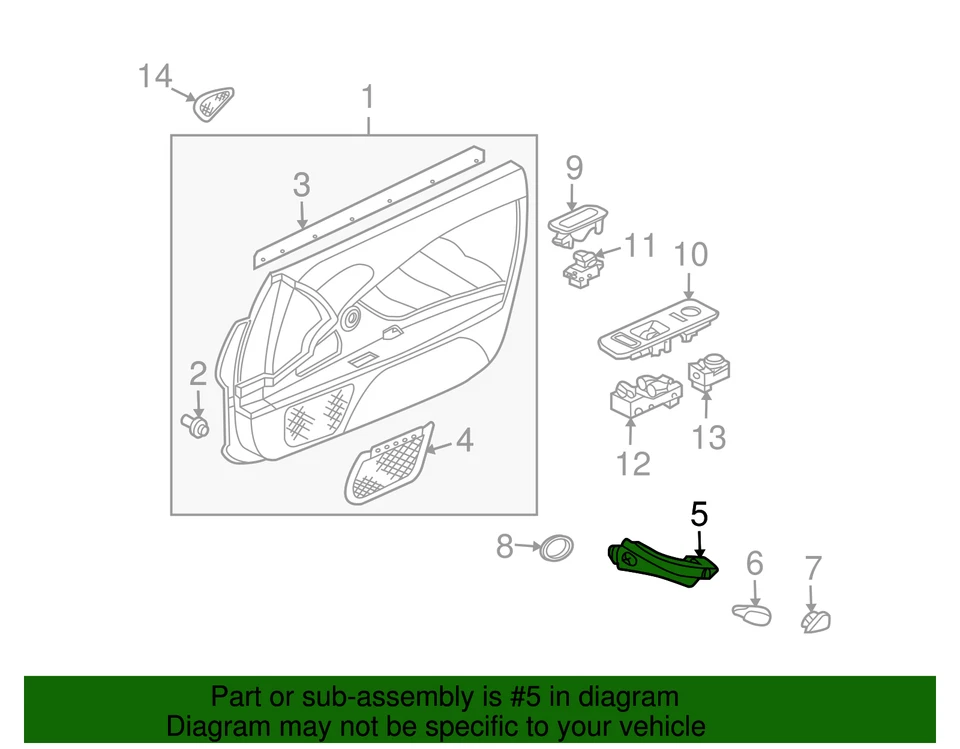 Punho Honda genuíno 83570-S2A-003ZA - Imagem 2 de 2