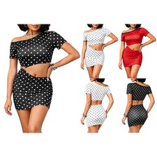 Women Bodycon Bar Party Mini Ruched Detail Dress Clubwear One‑shoulder Nightout