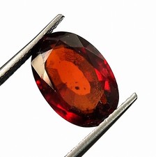 AAA+ Natural Red Hessonite Garnet 9X13 mm Oval Shape Faceted Gemstone 6.00 Carat