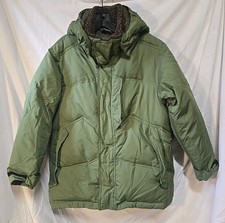 Hawke Co Outfitter Green Down Winter Puffer Jacket Hooded Youth Large 10-12