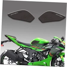  Compatible ZX-6R Motorcycle Fuel Tank Pad Kit Side Fuel Knee Guard Black Gray