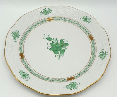 Speiseteller 25,5 von Herend Apponyi grün 524 / AV