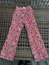 Vintage Sears red floral Pants 70s Size 6X