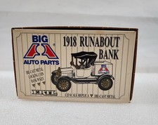 Vintage 1918 Ford runabout Model T truck 1990 ERTL Diecast Bank 1:25 scale NIB