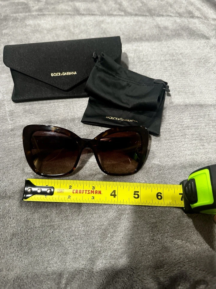 Gafas de sol DOLCE & GABBANA DG 4348 Habana Marrón oscuro tortuga diseñador D&G usadas Foto 4 de 4