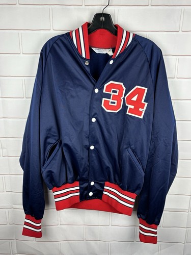 Vintage Oregon Rain #34 Bike Southern Athletic Bomber Jacket Large Blue - Bild 3 von 8
