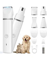 Dog Pet Clippers Grooming Kit Hair Low Noise Paw Trimmer Rechargeable Cordless