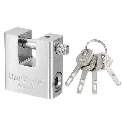 Heavy Duty 70mm Stainless Steel Padlock – Round Disc Lock With Chrome-Plated Shackle, Anti-Theft Security For Outdoor Use
