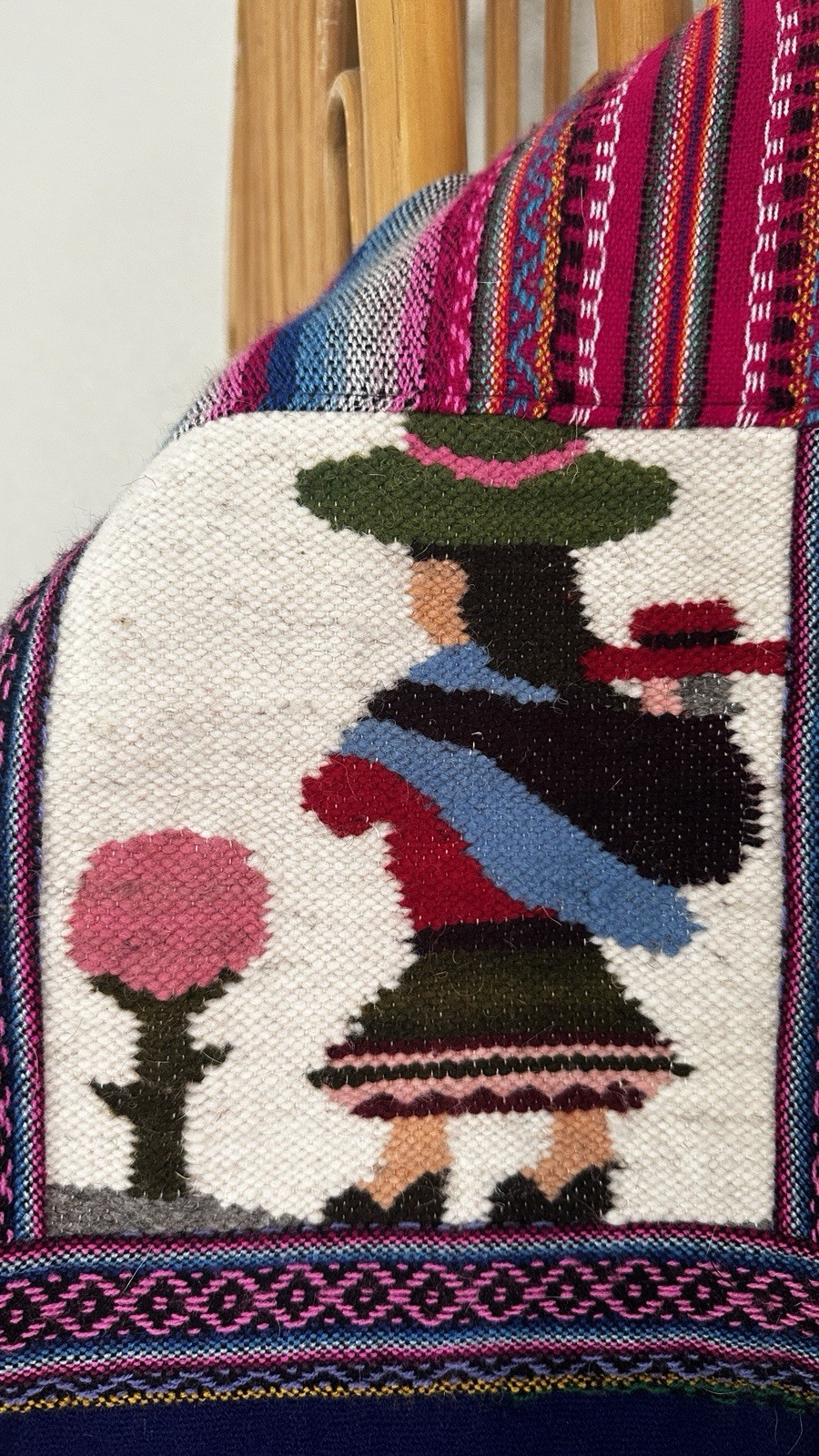 Vtg Handmade Patchwork Guatemalan Jacket Large Bo… - image 3