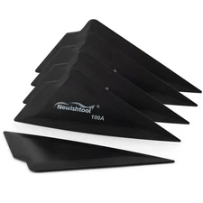 5-Pack Window Tint Tools Triangle Squeegee, 100A Hardness Black Corner Tool W...