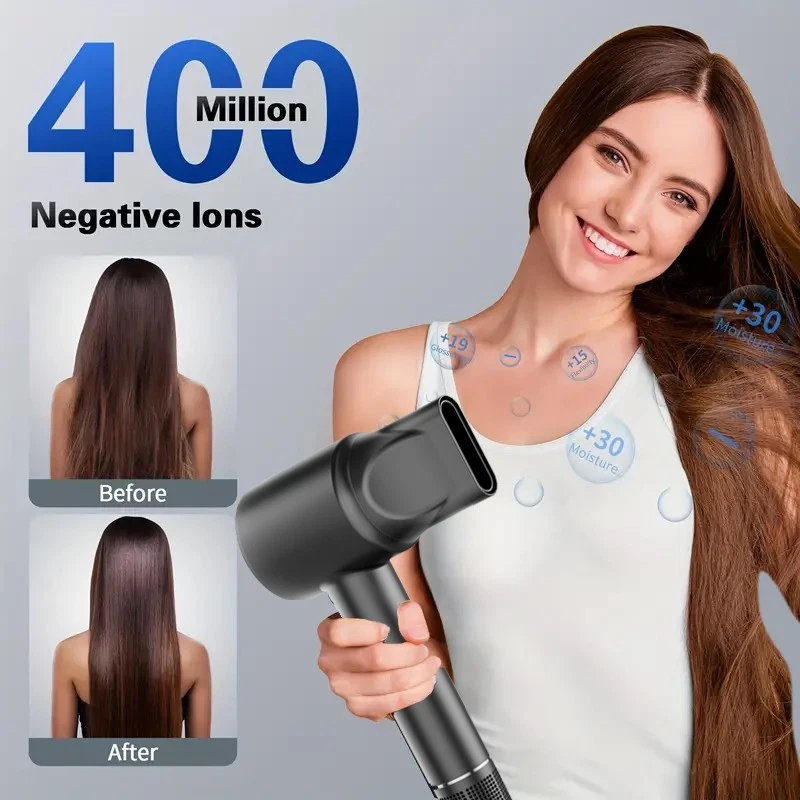 High-Speed Hair Dryer W/ Diffuser Negative Ions Magnetic Nozzle 1400W Brushless - Image 2 of 4