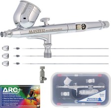 Precision Dual Action Airbrush Set with 0.2, 0.3  0.5mm Nozzles - G233