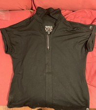 Barco One Performance Knit BOT210 - Black 2 Pocket Zip Neck Dolman Top