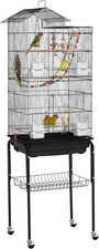 Gabbia Voliera per Uccelli Pappagalli Calopsite Inseparabili Con Piedistallo Ruo
