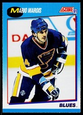 Mario Marois, 1991-92 Score Canadian Bilengual, #546, St. Louis Blues,