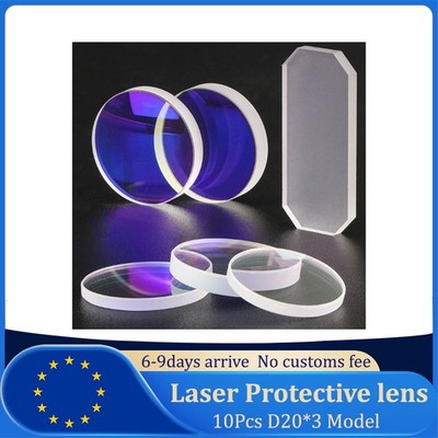 10Pcs D20*3 Laser Focus Lens Protective Lens For HW980 Laser Welding Head