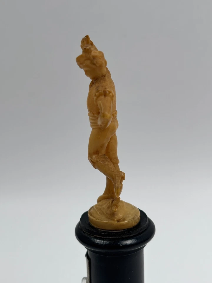 Rare Ancien Thermomètre XIXe en Celluloïd et Bois fonctionnel - Photo 4/4