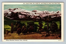 Rocky Mountain National Park, CO-Colorado, Long's Peak & Range, Vintage Postcard
