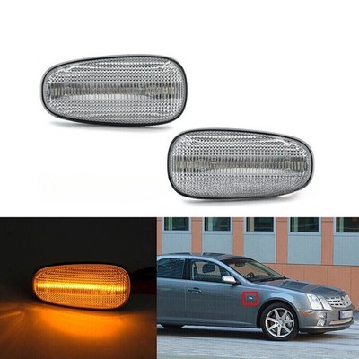 2PCS Front Fender Side Marker Light Turn Signal Lamp For Cadillac